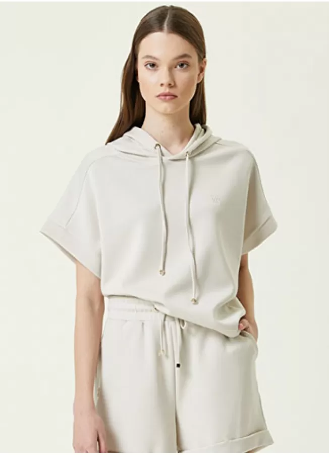 Kısa Kollu Bej Sweatshirt Kısa Kollu Bej Sweatshirt